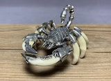 Tibetan Silver Scorpion Double Teeth Wolf Teeth Pendants Amulet Ornaments