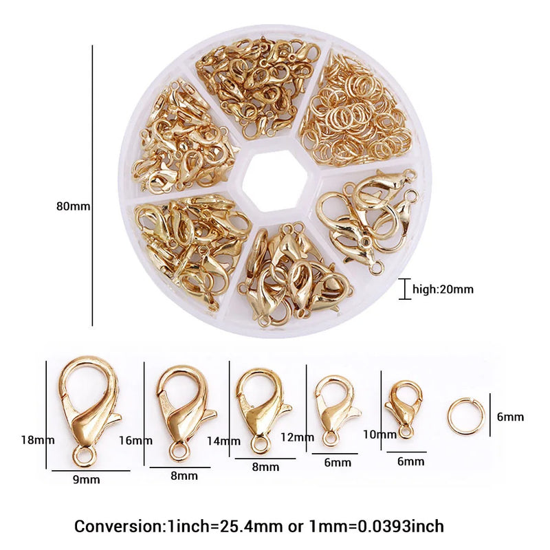Alloy Lobster Buckle Ring Set for DIY Jewelry