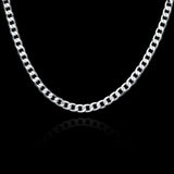 925 Sterling Silver 6MM Chain Necklace Classic Jewelry for Wedding Party