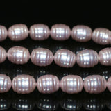 Purple Shell Pearl Barrel Oval Loose Beads 15inch