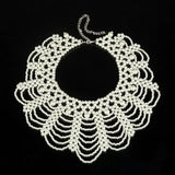 Sweet Braided Chain Pearls Necklace for Women