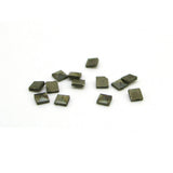 Flat Back Marcasite Stone Beads 1.3mm-2.0mm Square Shape