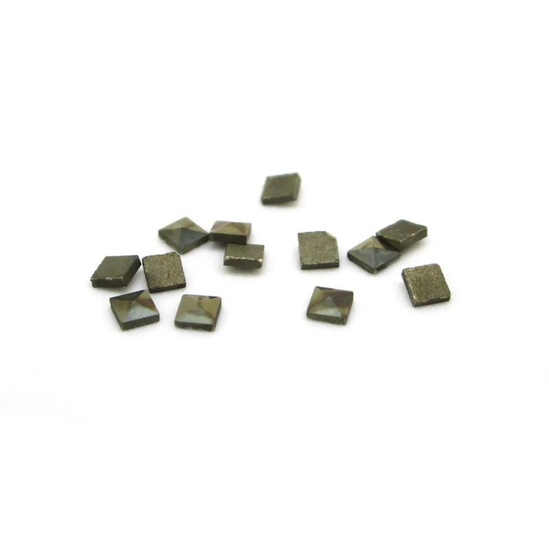 Flat Back Marcasite Stone Beads 1.3mm-2.0mm Square Shape