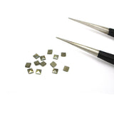 Flat Back Marcasite Stone Beads 1.3mm-2.0mm Square Shape