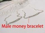 925 Silver Bangle Letter Beads Charm Bracelet