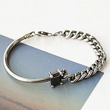925 Silver Bangle Zircon Bracelet for Women