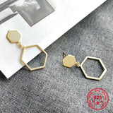 925 Silver Geometric Dangle Earrings for Women