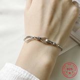 925 Silver Antique Box Chain Fine Jewelry for Women