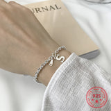 925 Silver Link Chain Bracelet for Women