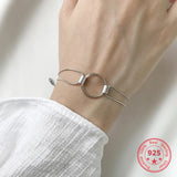 925 Silver Snake Bone Wire Bracelet for Women