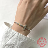 925 Silver Delicate Cross Bracelet for Women