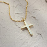925 Silver Cross Pendant Chain Necklace Fine Jewelry for Women