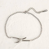 925 Silver Retro Beads Chain Bracelet