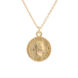 925 Silver Round Coins Pendant Necklace for Women