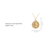 925 Silver Round Coins Pendant Necklace for Women