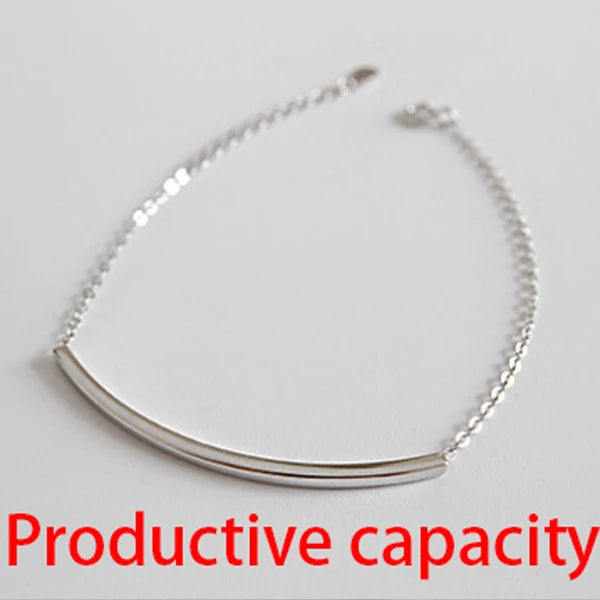 925 Sterling Silver Tube Bracelet for Women