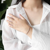 925 Sterling Silver Tube Bracelet for Women