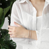 925 Sterling Silver Tube Bracelet for Women
