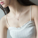 925 Silver Crescent Moon Pendant Necklace for Women