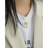 925 Sterling Silver Peace Sign Necklace Chain Female Jewelry