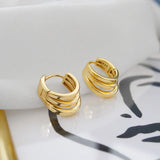 925 Silver Ear Clip Multi-layer Circle Ring Jewelry