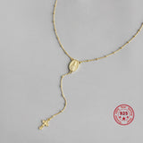 925 Silver Coin Card Bead Necklace
