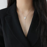 925 Silver Coin Card Bead Necklace