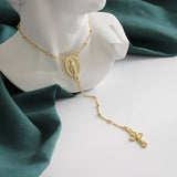 925 Silver Coin Card Bead Necklace