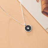 S925 Sterling Silver Girl Women Necklace Sweet Love Round Clavicle Chain Jewelry