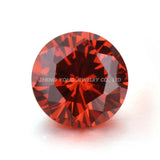100pcs 8mm Orange Red CZ Gems Stone for Jewelry Making