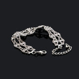 Crystal Pave Link Bracelet Bangle Rhinestone Jewelry Women Wedding Party