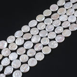 20MM Natural Coin Button Pearl Strand