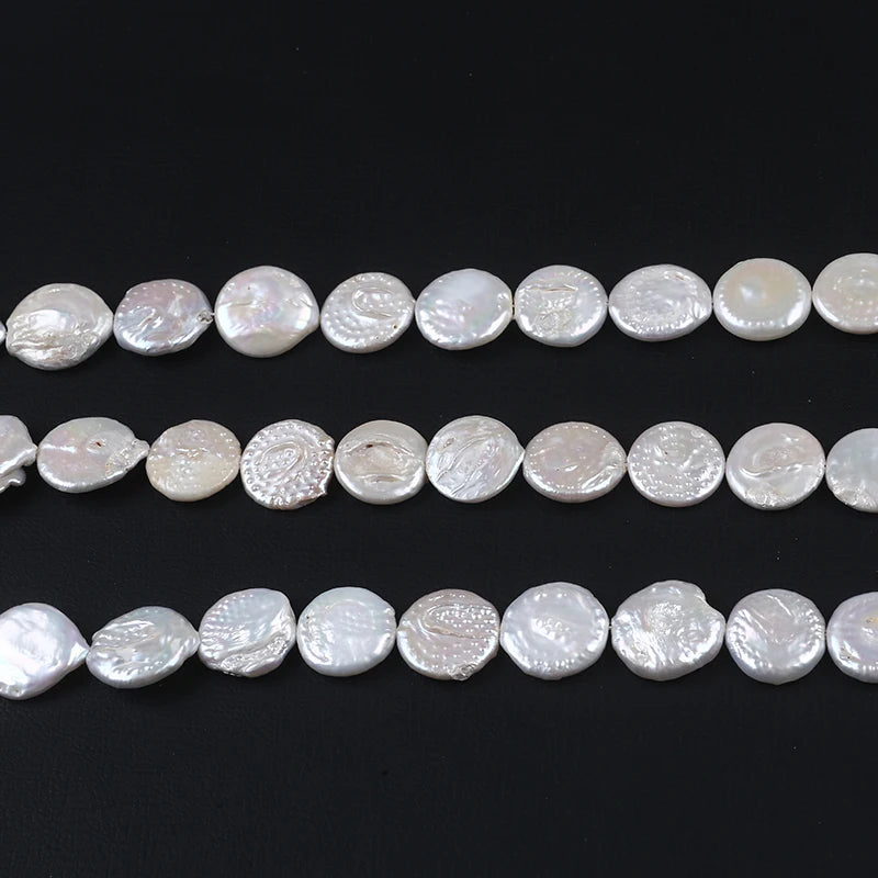20MM Natural Coin Button Pearl Strand