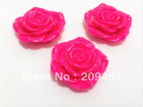 42MM 50pcs/lot Rose-Pink Resin Flower, Chunky Necklace Flower