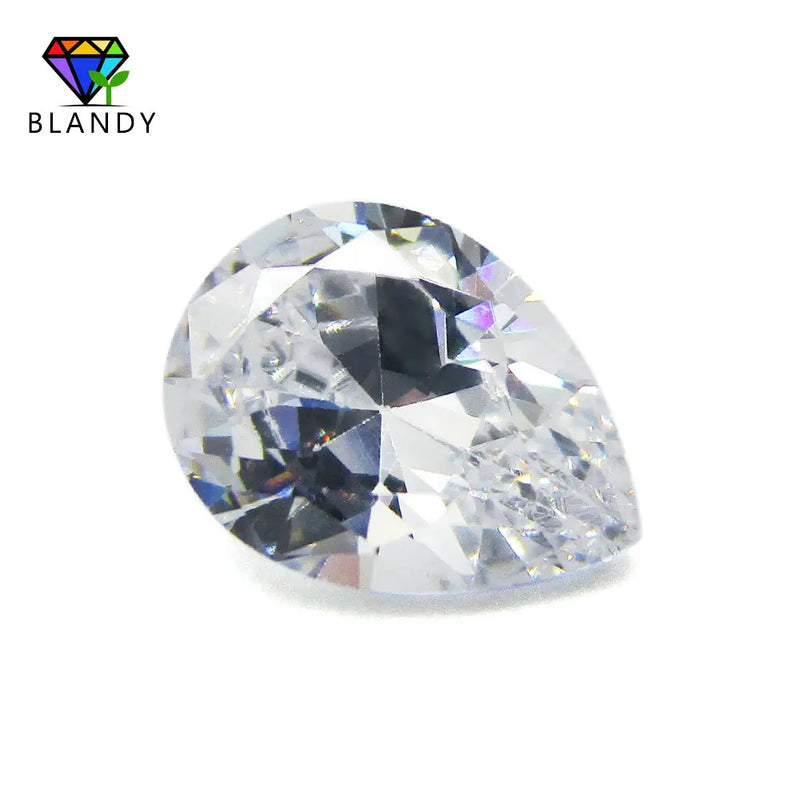 Pear Shape CZ Loose Stone Synthetic Gems For Jewelry
