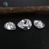 Pear Shape CZ Loose Stone Synthetic Gems For Jewelry