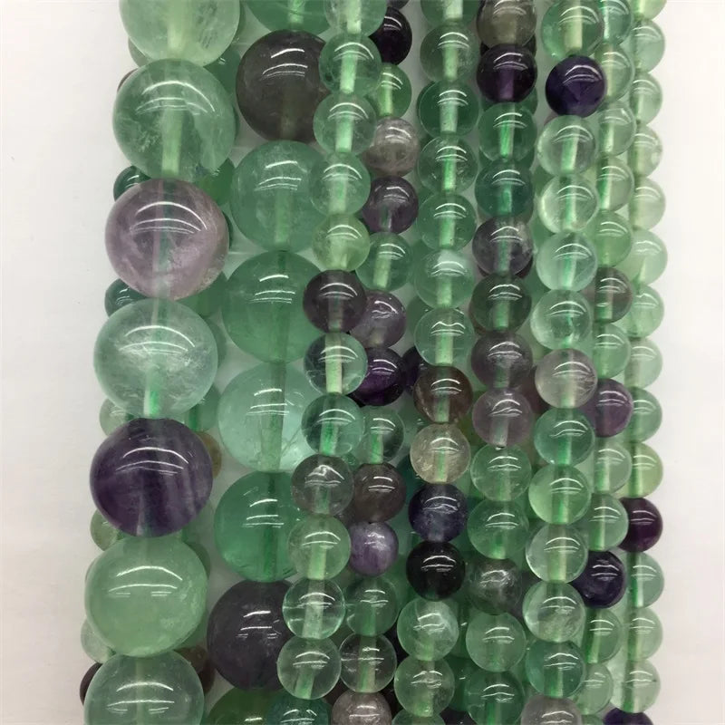 Fluorite Jade Gemstone Round 6/8/10MM Loose Beads