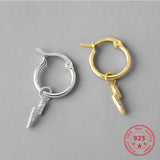 Sterling Silver Lightning Earrings Zircon Women Jewelry