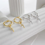 Sterling Silver Lightning Earrings Zircon Women Jewelry