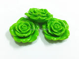42MM Green Resin Flower Beads 50pcs/lot