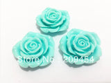 42MM Light Flower Beads 50pcs/lot Resin Rose with Back Hole
