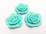 42MM Light Flower Beads 50pcs/lot Resin Rose with Back Hole