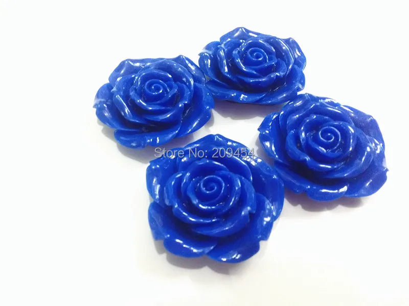 Large Size 42MM 50pcs/lot Resin Flower Beads, Back Hole! shipment