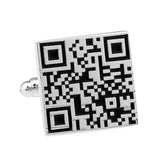 French Copper QR Code CuffLinks for Men