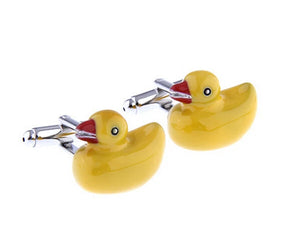 Yellow Duck Style Cuff Button Cufflinks