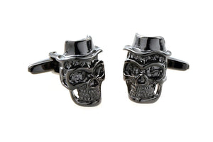 Men's Skull Braincase Copper Cufflinks