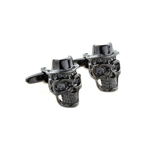 Men's Skull Braincase Copper Cufflinks