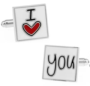 Wedding Cufflinks For Men I Love You Cuff Links