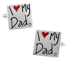 Dad Love Cuff Links Brass Copper Wedding