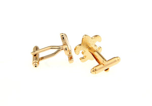 Golden Classic Logo Wedding Cufflinks For Men